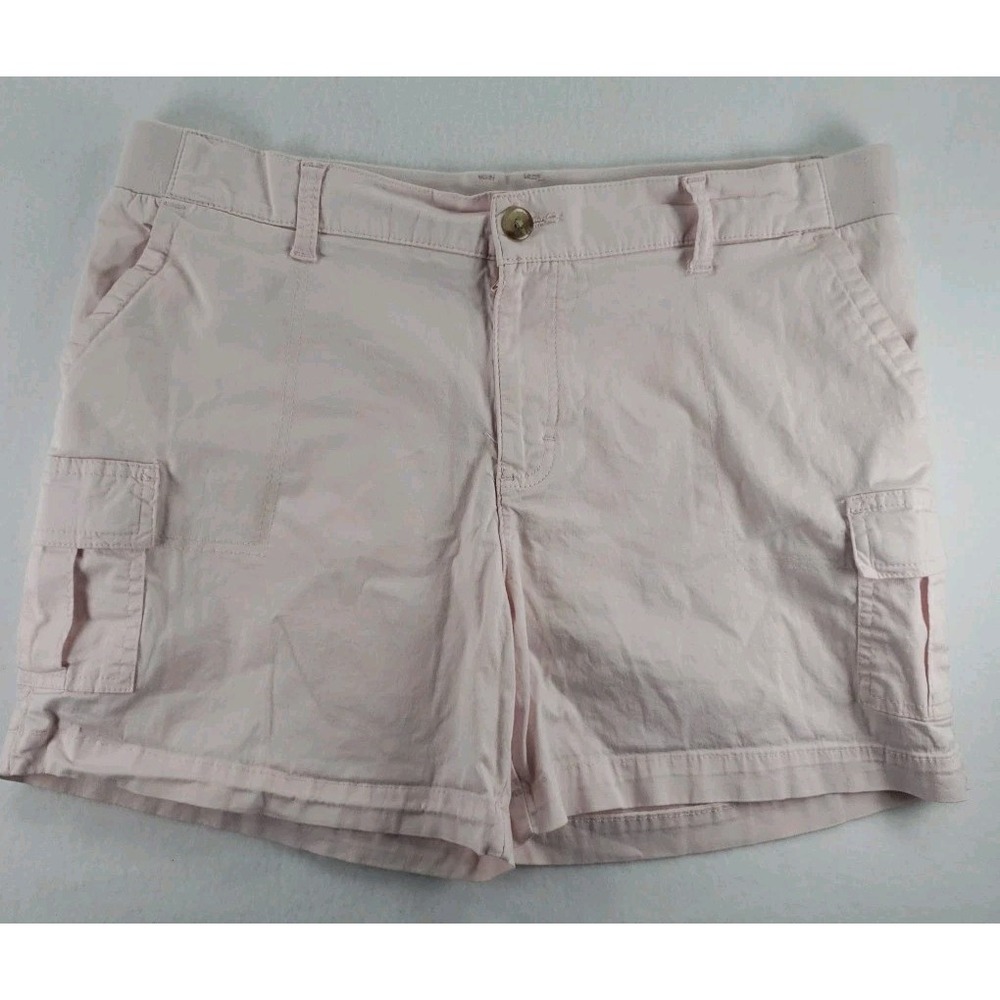 Lee Cargo Shorts Pink Cotton Spandex Regular Fit Mid Rise Size 16 Utility